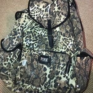 Pink backpack- cheetah print